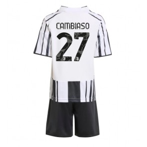 Juventus Andrea Cambiaso #27 Primera Equipación Niños 2025-26 Manga Corta (+ Pantalones cortos)